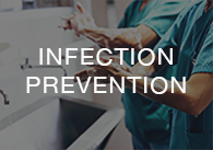 Image: surgeons scrubbing for surgery with the words infectnion prevention, click to access the on-demand infection prevention   videos