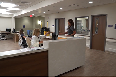 image of a hospital nurse's station