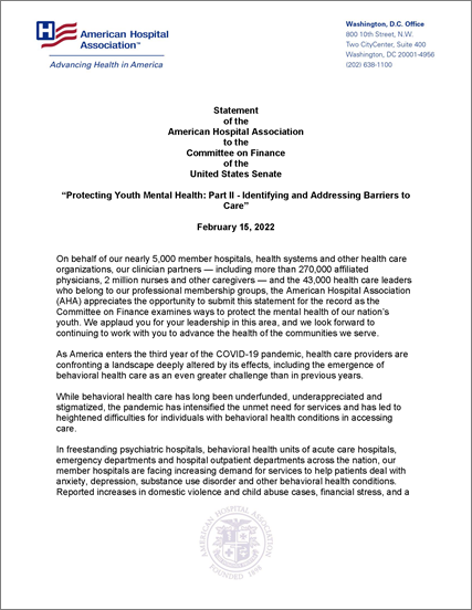 Image of the Senate Statement