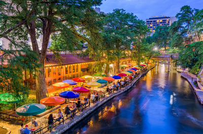 San Antonio River Walk at Night