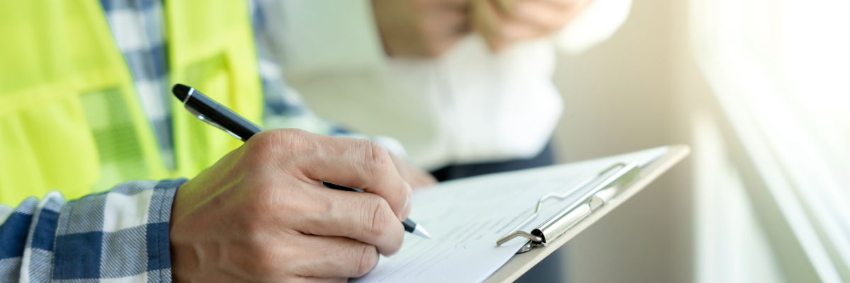 Hand Writing on Clipboard
