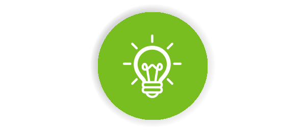 Icon green lightbulb