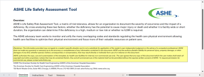 ashe life safety risk assessment tool